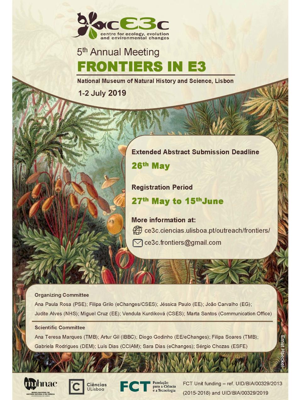 Frontiers in E3 5th CE3C Annual Meeting