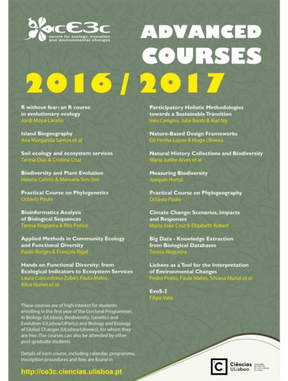 Poster Advanced courses 2016-2017