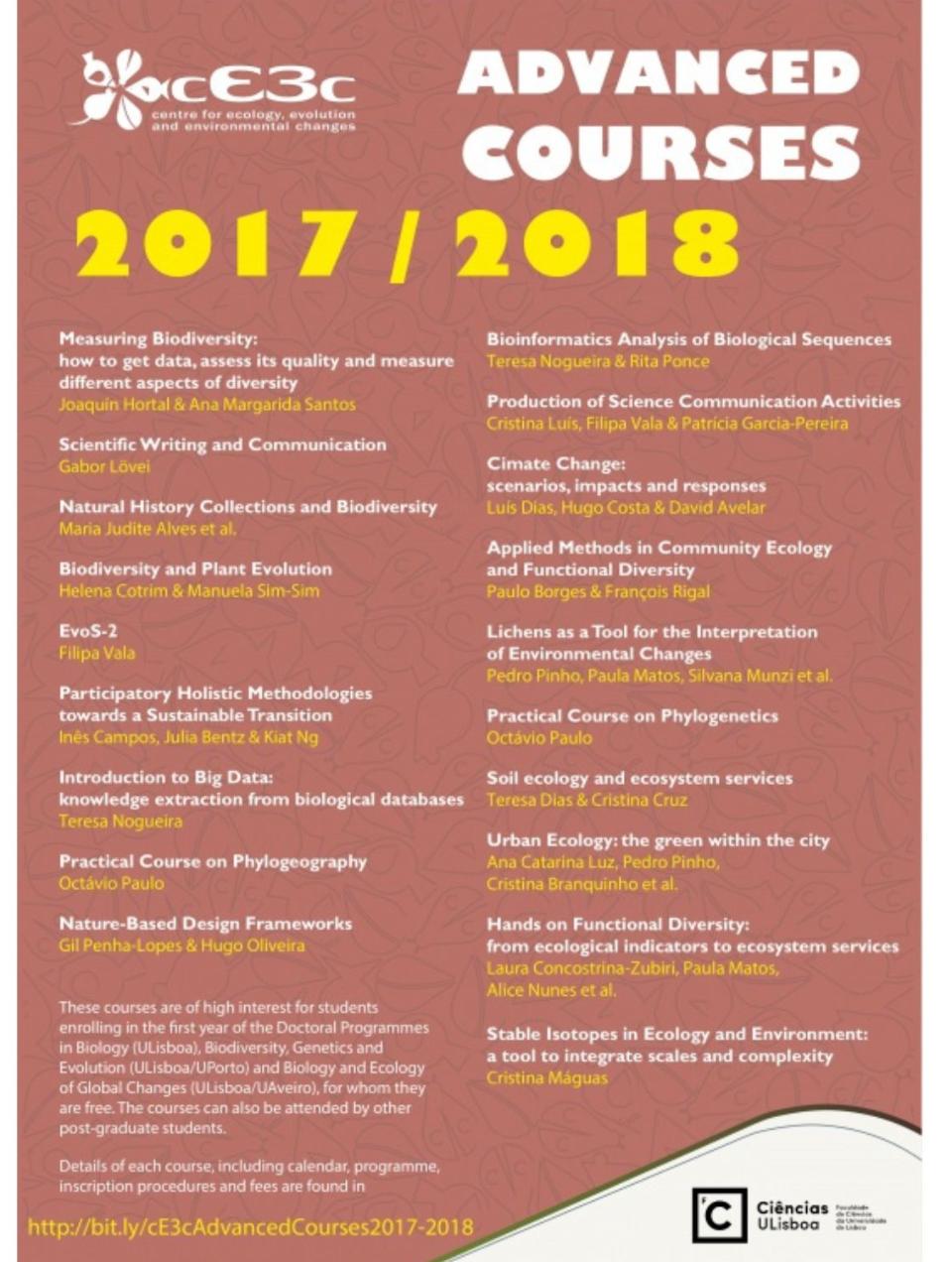 Poster Advanced courses 2017-2018