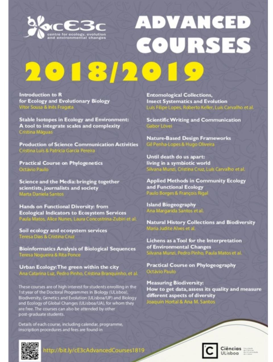 Poster Advanced courses 2018-2019